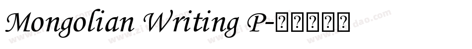 Mongolian Writing P字体转换
